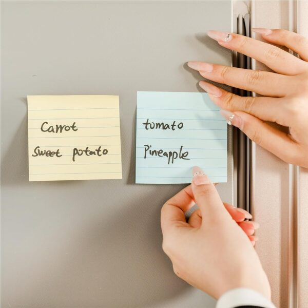 Mr. Pen- Lined Sticky Notes 3×3, 6 Pads, 45 Sheet/Pads, Pastel Colors, Sticky Notes with Lines
