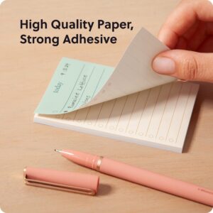 U Brands Daily Sticky Notes with Lines, 4 x 2.9 in., 60 Sheets, Folklore Fauna