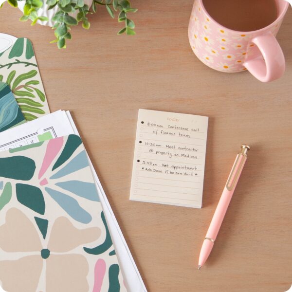 U Brands Daily Sticky Notes with Lines, 4 x 2.9 in., 60 Sheets, Folklore Fauna