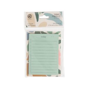U Brands Daily Sticky Notes with Lines, 4 x 2.9 in., 60 Sheets, Folklore Fauna