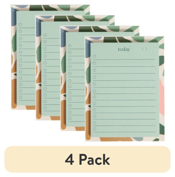 U Brands Daily Sticky Notes with Lines, 4 x 2.9 in., 60 Sheets, Folklore Fauna