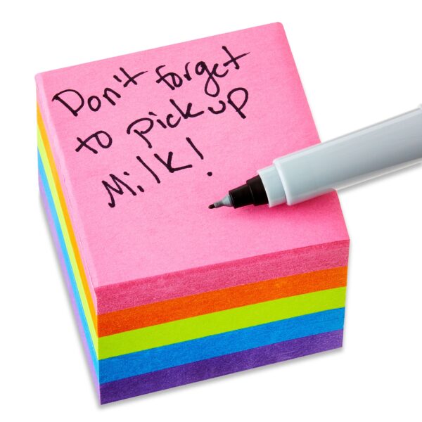 Pen + Gear Sticky Notes Cube 2″ x 2″, 400 Sheets Total, 1 Cube