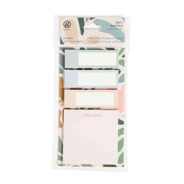 U Brands Sticky Notes and Tabs, Set of 4, 60 Sheets Each, Folklore Fauna