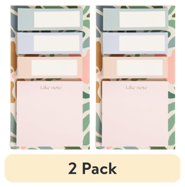 U Brands Sticky Notes and Tabs, Set of 4, 60 Sheets Each, Folklore Fauna