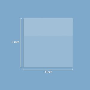6Pack Transparent Sticky Notes, Clear, 3’’ x 3’’ Translucent, Waterproof See Through, 300 Sheets