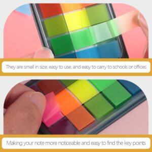 6 Boxes Fluorescent Sticky Notes Stickers Sentence Markers Colors Tabs Transparent Tape Transparent Strips - Image 2