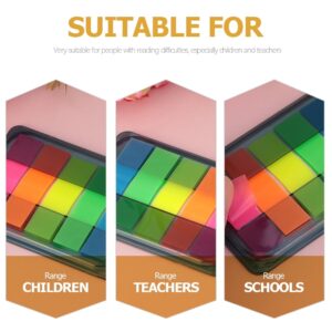6 Boxes Fluorescent Sticky Notes Stickers Sentence Markers Colors Tabs Transparent Tape Transparent Strips - Image 5