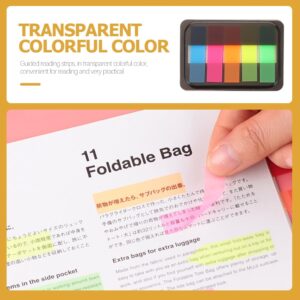 6 Boxes Fluorescent Sticky Notes Stickers Sentence Markers Colors Tabs Transparent Tape Transparent Strips - Image 6