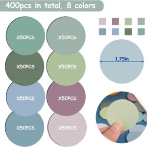 400Pcs Transparent Sticky Notes, Trianu Round Translucent Sticky Tabs, Waterproof Book Markers Stickers Page Flags Stickers, Planner Accessories, Bible Journaling Study Office Supplies