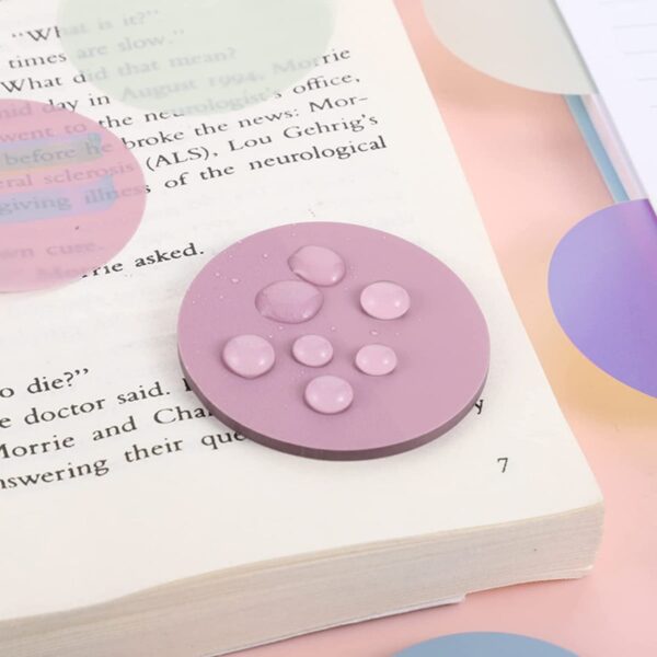 400Pcs Transparent Sticky Notes, Trianu Round Translucent Sticky Tabs, Waterproof Book Markers Stickers Page Flags Stickers, Planner Accessories, Bible Journaling Study Office Supplies