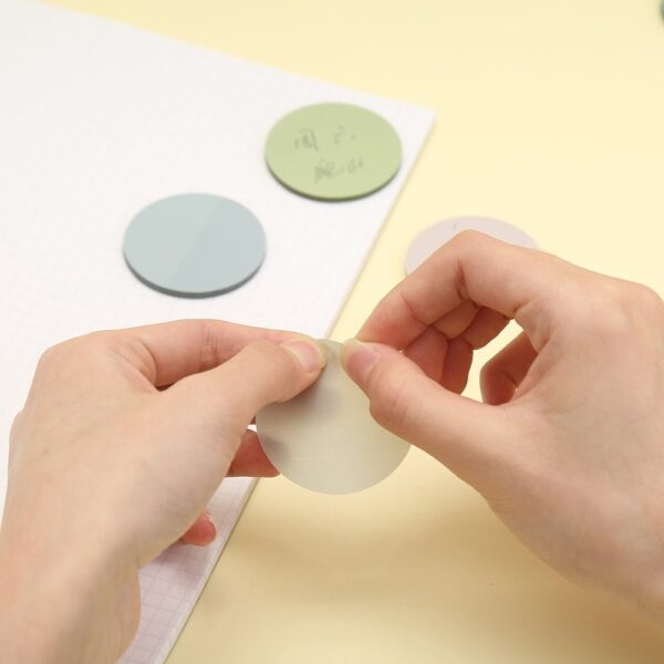 400Pcs Transparent Sticky Notes, Trianu Round Translucent Sticky Tabs, Waterproof Book Markers Stickers Page Flags Stickers, Planner Accessories, Bible Journaling Study Office Supplies