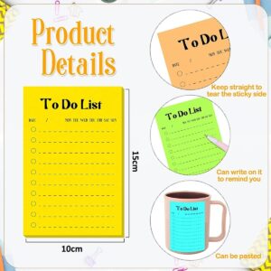 8-Pack Daily To-Do List, 400 Sheets, 10x15cm – Perfect for Planner, Fridge & Grocery Lists Multicolored Lined Sticky Notes