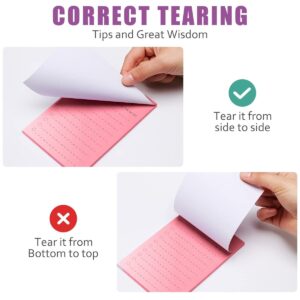 8-Pack Daily To-Do List, 400 Sheets, 10x15cm – Perfect for Planner, Fridge & Grocery Lists Multicolored Lined Sticky Notes