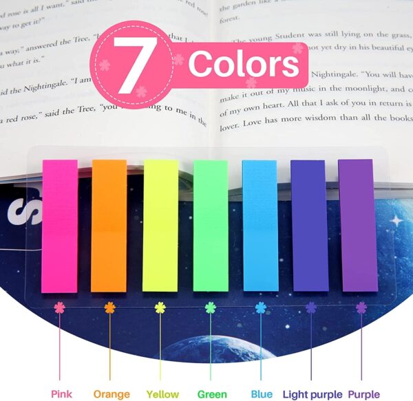 980 Pieces Sticky Notes Flags 7 Color Index Tabs