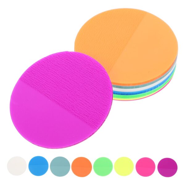 400 Sheets Round Note Pads Bright Self Stick Notes Pads Adhesive Note Pads Memo Label for Office