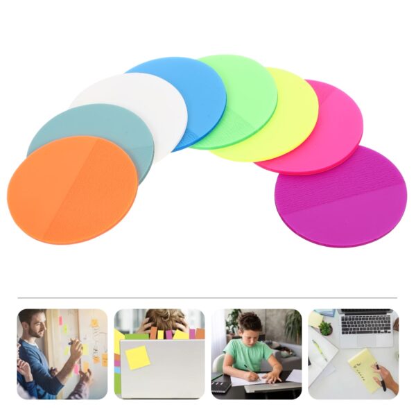 400 Sheets Round Note Pads Bright Self Stick Notes Pads Adhesive Note Pads Memo Label for Office