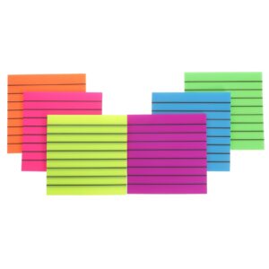 unbranded 6 Sets Highlighter Sticky Tabs Fluorescent Notes Book Strips Stickers
