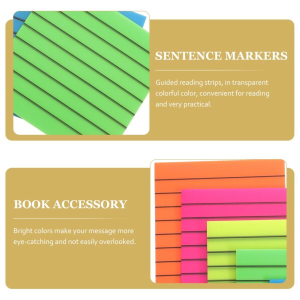 unbranded 6 Sets Highlighter Sticky Tabs Fluorescent Notes Book Strips Stickers