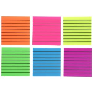 unbranded 6 Sets Highlighter Sticky Tabs Fluorescent Notes Book Strips Stickers