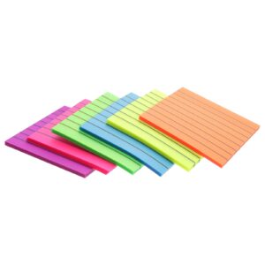 unbranded 6 Sets Highlighter Sticky Tabs Fluorescent Notes Book Strips Stickers