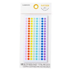 Post-it Noted Planner Dots / Stickers: 0.25 in. diameter / 680 dots/pack (Assorted Colors) - Image 1
