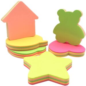 HAIJSEVR 14 Pack Sticky Notes, Self-Stick Removable Shaped Sticky Notes - 14 Pads - 100 Sheets 6 Pad Shaped Notes -20 Sheets 8 Pad Animal Notes - Image 2