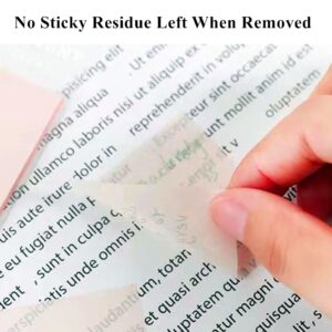 Sticky Notes Transparent Clear Translucent Sticky Tabs 3″x3″ Waterproof Book Annotation Supplies for Home Office 560 Pcs
