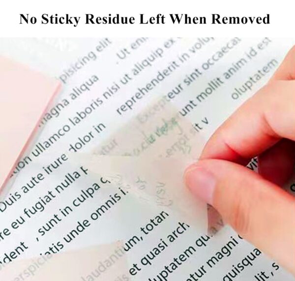 Sticky Notes Transparent Clear Translucent Sticky Tabs 3″x3″ Waterproof Book Annotation Supplies for Home Office 560 Pcs