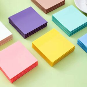 Sticky Notes Transparent Clear Translucent Sticky Tabs 3″x3″ Waterproof Book Annotation Supplies for Home Office 560 Pcs