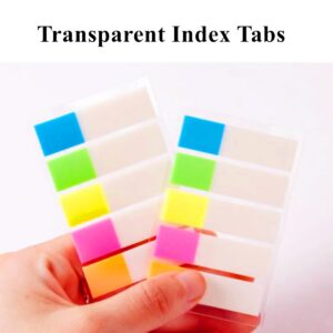 Sticky Notes Transparent Clear Translucent Sticky Tabs 3″x3″ Waterproof Book Annotation Supplies for Home Office 560 Pcs