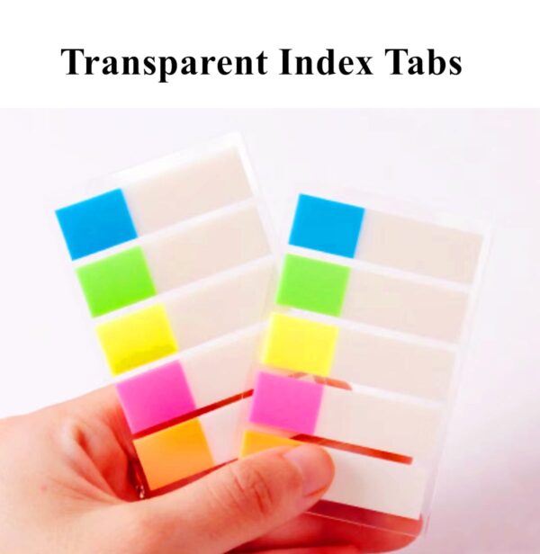 Sticky Notes Transparent Clear Translucent Sticky Tabs 3″x3″ Waterproof Book Annotation Supplies for Home Office 560 Pcs