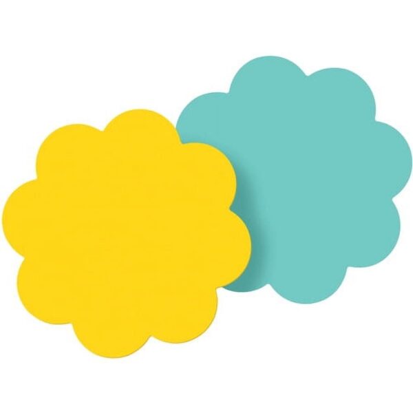 Post-it Super Sticky Die-Cut Notes 150 x Assorted – 3″ x 3″ – Daisy – Assorted – Self-adhesive – 2 / Pack