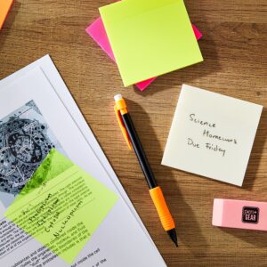 Pen+Gear Semi-Transparent Sticky Notes, 3" x 3", Multicolor, 6 Pads - Image 2