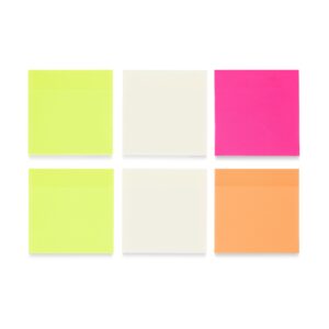 Pen+Gear Semi-Transparent Sticky Notes, 3" x 3", Multicolor, 6 Pads - Image 4