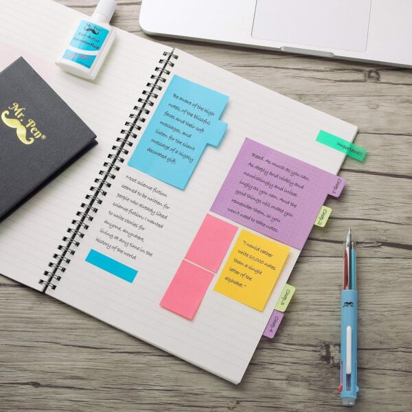 Mr. Pen- Sticky Note Set, 2 Sets, 820 pcs, Vibrant Colors
