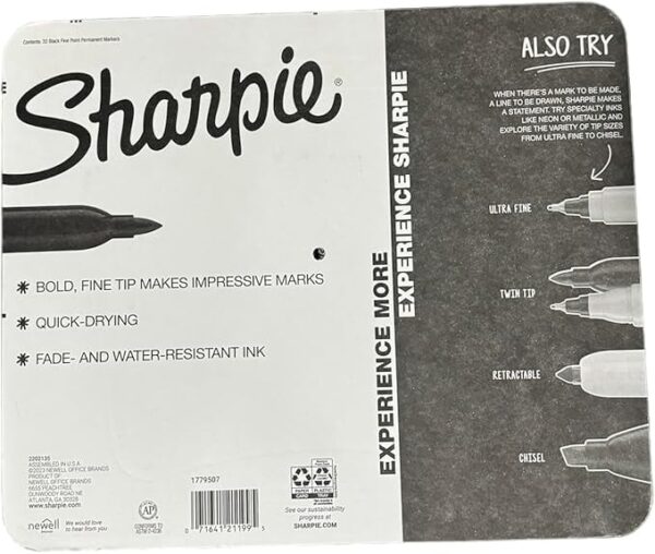 Sharpie Permanent Markers | Fine Point | 32 Count (Multicolor)