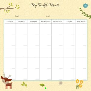 Woodland Friends First Year Calendar (Other) - Image 3
