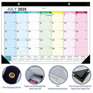 VINAUO Desk Calendar 2025-2026 (July 2025–Dec 2026) – Large 17" x 12" Wall/Desktop Calendar, Thick Paper, Ink-Bleed Resistant, for Office, Home, School - Image 5