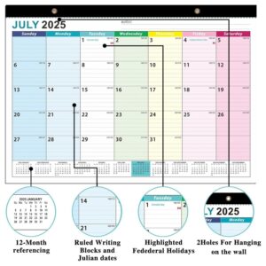 VINAUO Desk Calendar 2025-2026 (July 2025–Dec 2026) – Large 17" x 12" Wall/Desktop Calendar, Thick Paper, Ink-Bleed Resistant, for Office, Home, School - Image 6