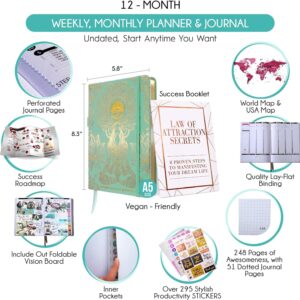 Freedom Mastery Monthly Planners & Appointment Book with Stickers, 5" x 8", Blue, 248 Pages - Image 2