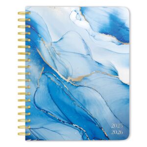 Crackled Blush | 2026 6x7.75" 18 Months Weekly Academic Desk Planner | July 2025 - December 2026 | Plato - Image 1