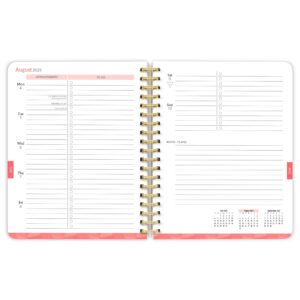 Crackled Blush | 2026 6x7.75" 18 Months Weekly Academic Desk Planner | July 2025 - December 2026 | Plato - Image 3