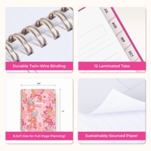 Blue Sky Color Me Courtney 2025-2026 Academic Year Weekly and Monthly Planner Calendar, July 2025 - June 2026, 12-Month, 8.5" x 11", Flexible Cover, Wirebound, Storage Pocket, Bloom Pink - Image 6