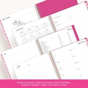 Blue Sky Color Me Courtney 2025-2026 Academic Year Weekly and Monthly Planner Calendar, July 2025 - June 2026, 12-Month, 8.5" x 11", Flexible Cover, Wirebound, Storage Pocket, Bloom Pink - Image 9