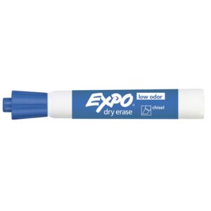 Expo® Low Odor Dry Erase Markers, Chisel Tip, Blue, 12 Count - Image 4