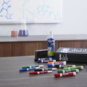 Expo® Low Odor Dry Erase Markers, Chisel Tip, Blue, 12 Count - Image 5