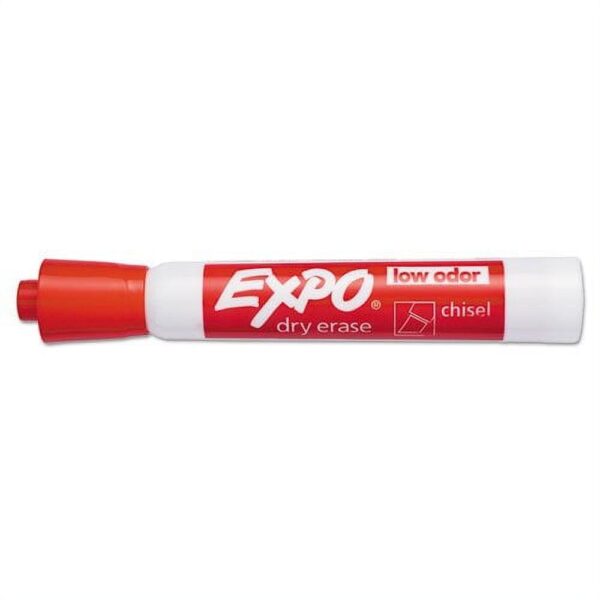 Expo 80002 Low Odor Dry Erase Markers Chisel Tip Red 2 BOXES OF 12 24 MARKERS TOTAL