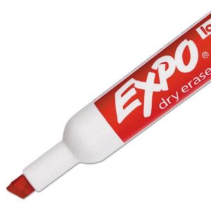 Expo 80002 Low Odor Dry Erase Markers Chisel Tip Red 2 BOXES OF 12 24 MARKERS TOTAL