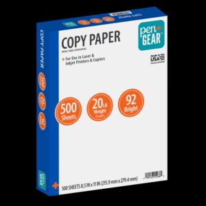 Pen + Gear Copy Paper, 8.5″ x 11″, 92 Bright, White, 20 lb., 1 Ream (500 Sheets)