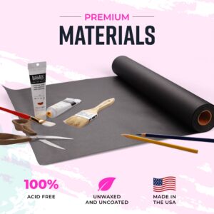 Bryco Goods Black Kraft Paper Roll – 18 Inch x 100 Feet – USA Made – Wrapping Paper for Packaging, Shipping, Arts & Crafts, Bulletin Board, Decorations, Bouquet, Gift Wrap